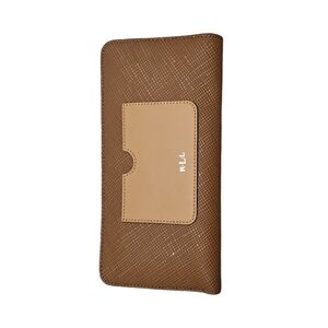 New Lauren Ralph Lauren Tan Textured Wallet